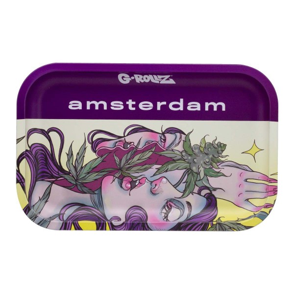 G-Rollz Purple Prayer Metal Rolling Tray - Medium