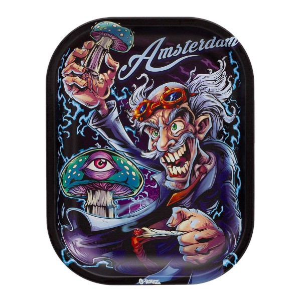 G-Rollz Amsterdam Mad Scientist Metal Rolling Tray - Small