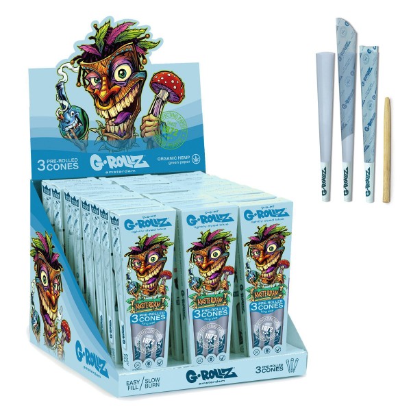 G-Rollz Collector "Tiki" Blue KS Pre Rolled Cones - 24ct