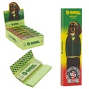 G-Rollz Pets Rock 'Reggae' Green Hemp KS Slim Papers + Tips- 24ct