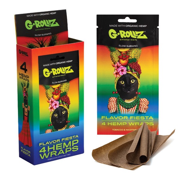 G-Rollz 4x Multifruit Flavored Hemp Wraps - 15ct