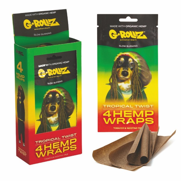 G-Rollz 4x Tropical Twist Flavored Hemp Wraps - 15ct