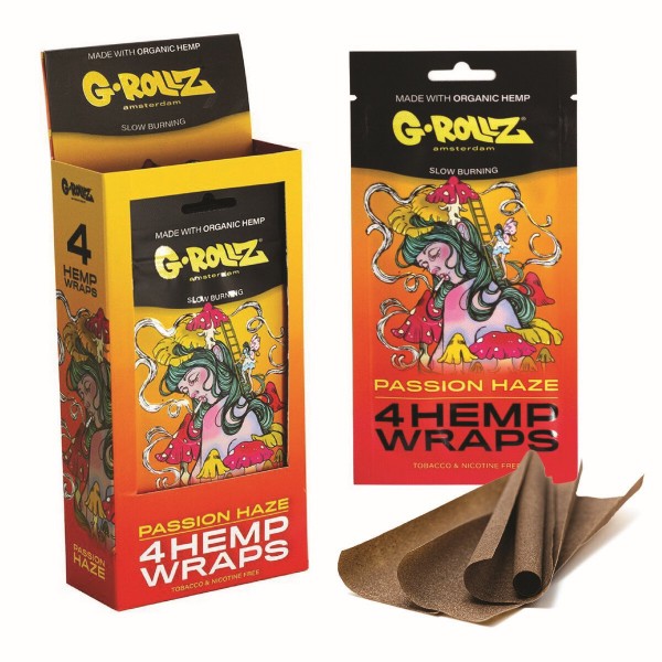 G-Rollz 4x Passion Fruit Flavored Hemp Wraps - 15ct