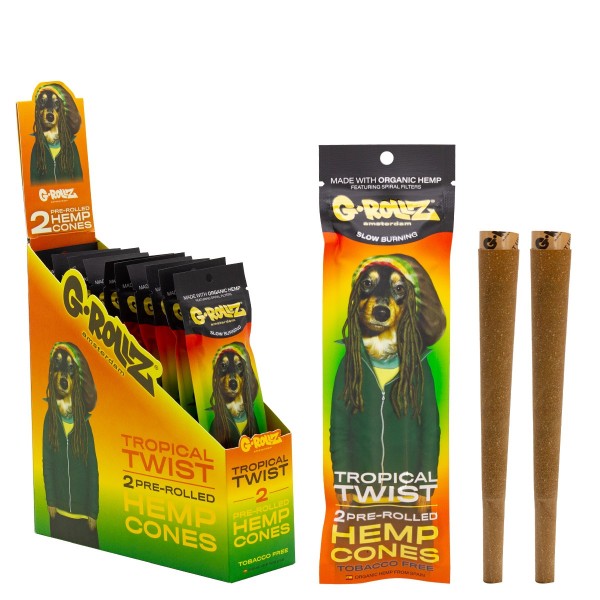 G-Rollz 2x Mango Flavored Pre-Rolled Hemp Cones - 12ct