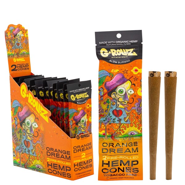 G-Rollz 2x Orange Dream Flavored Pre-Rolled Hemp Cones - 12ct