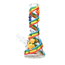 13" Nice Glass 3D-Wrap Rainbow Beaker