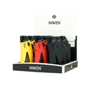 Maven Razor Pocket Torch Lighter - 9ct (Black/Red/Yellow)