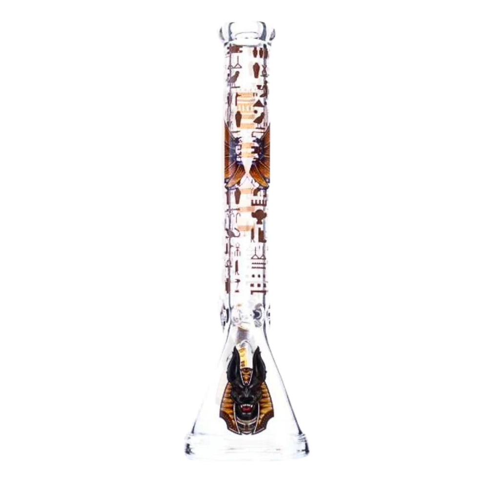 18" 9mm Anubis Castle Glass Bong