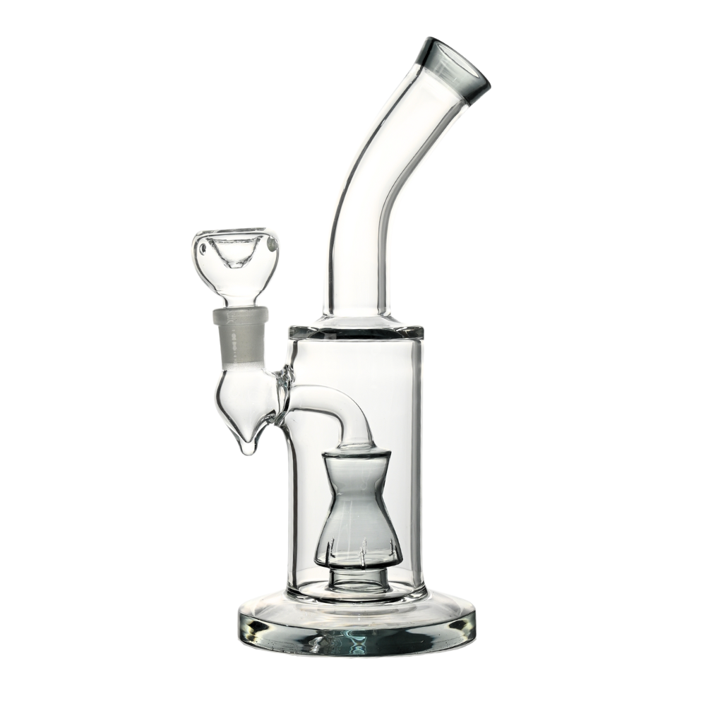 8" Cylindrical Bong w/ Horn Percolator