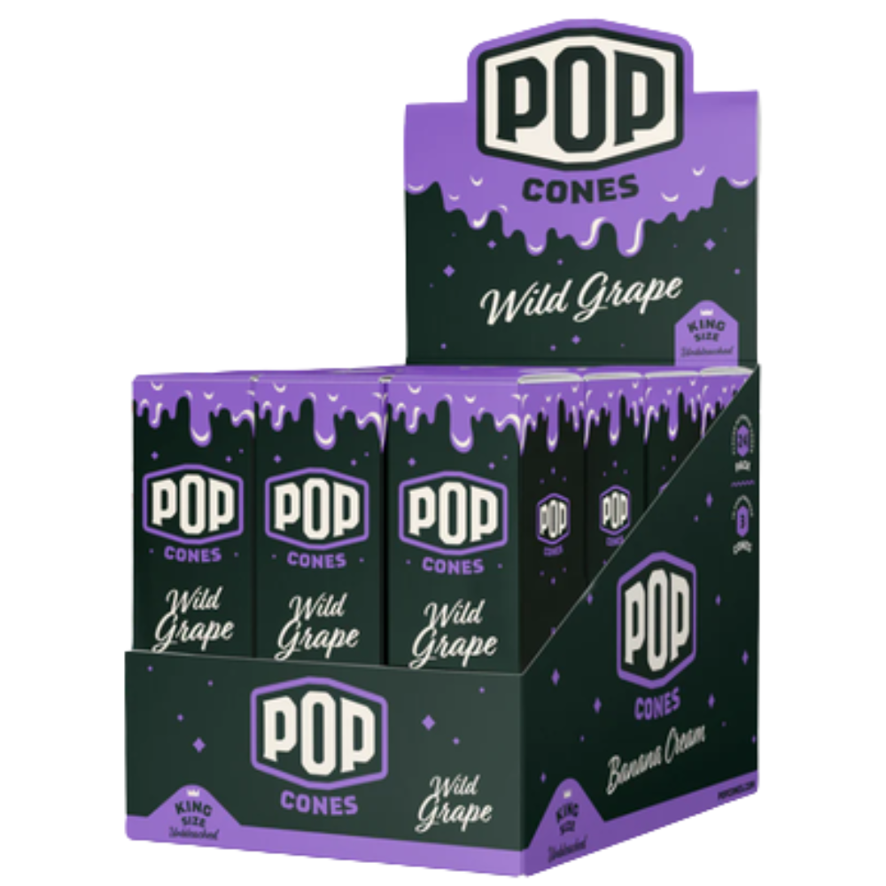 Pop Cones King Size Unbleached Pre-rolled Cones - 24ct