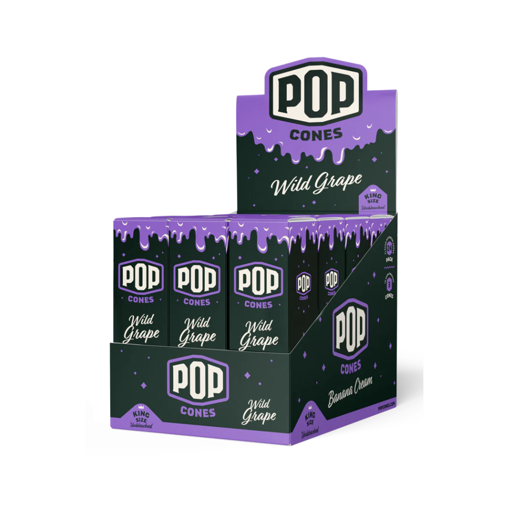 Pop Cones King Size Unbleached Pre-rolled Cones - 24ct