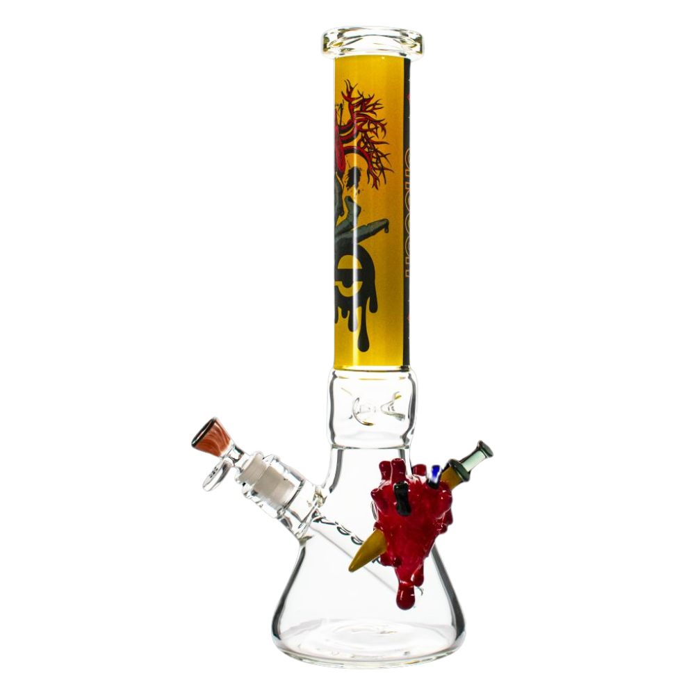 15" Cheech Heart Decal Beaker