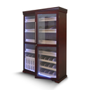 Double Door Humidor with Digital Hygrometer & LED w/ 4000 Capacity