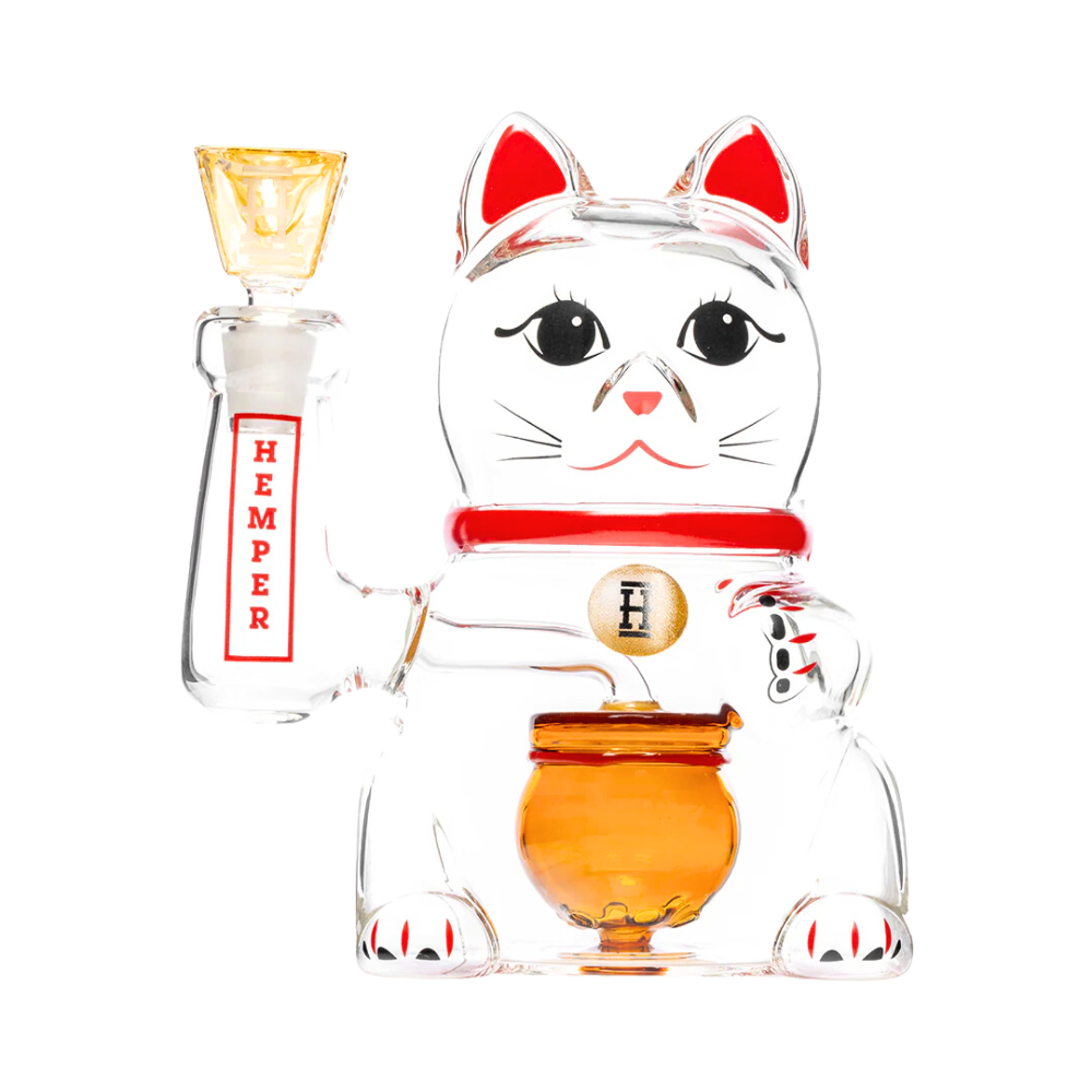 7" Hemper Lucky Cat XL Bong