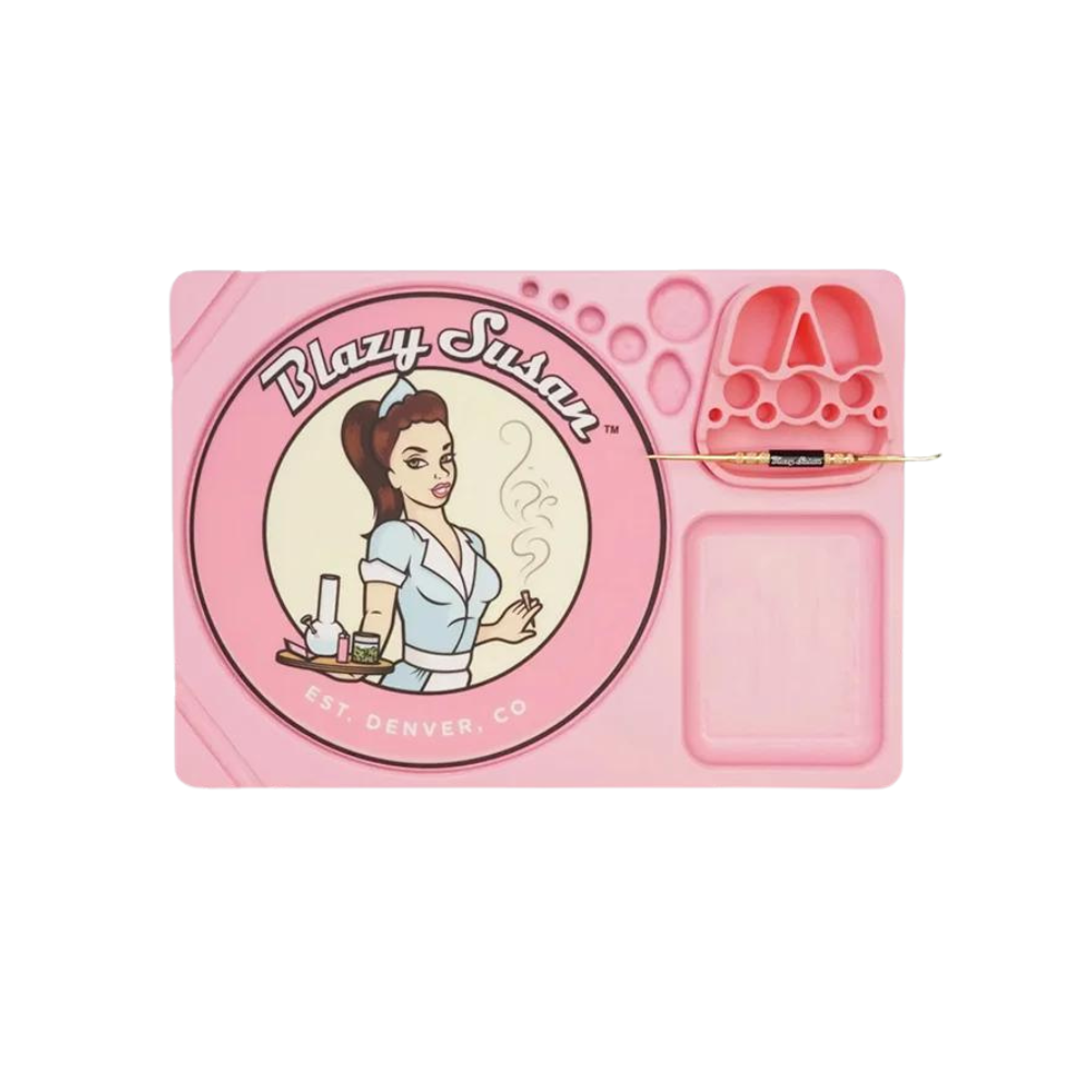 Blazy Susan Dab Tray - Pink