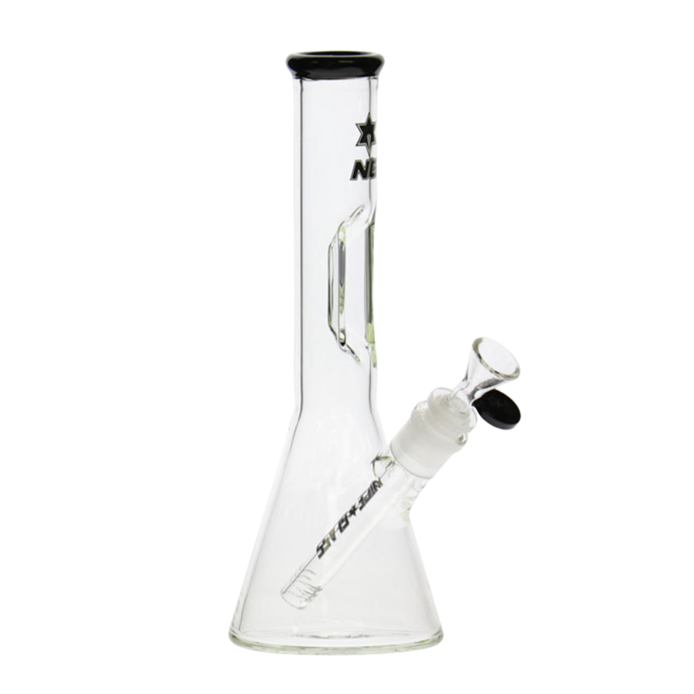 10.5" Nice Glass Elbow Ice Pinch Beaker Bong