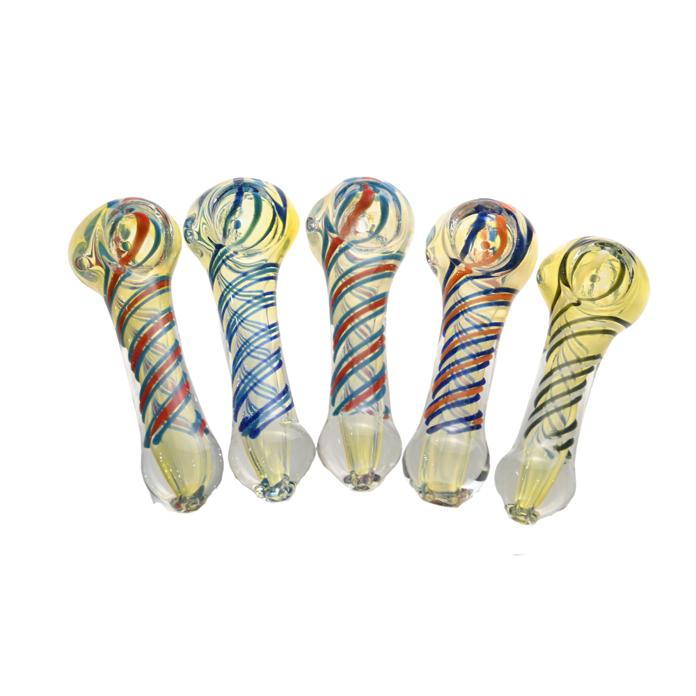 3" Cartel Crystal Whirlwind Hand Pipe - 5ct