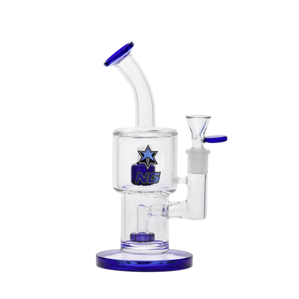 8.5" Nice Glass Double Chamber Bubbler