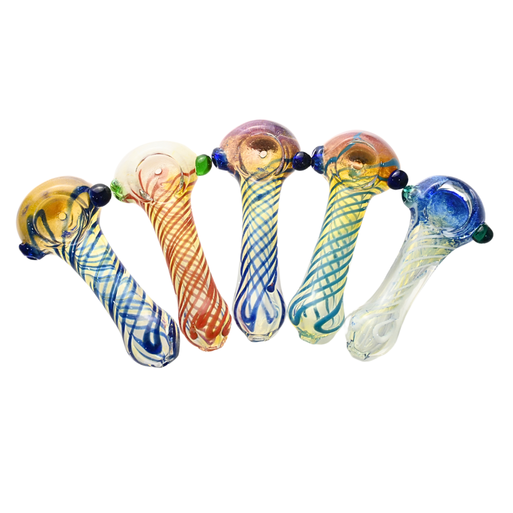 3.5" Cartel Dusty Bubble Bead Hand Pipe - 5ct