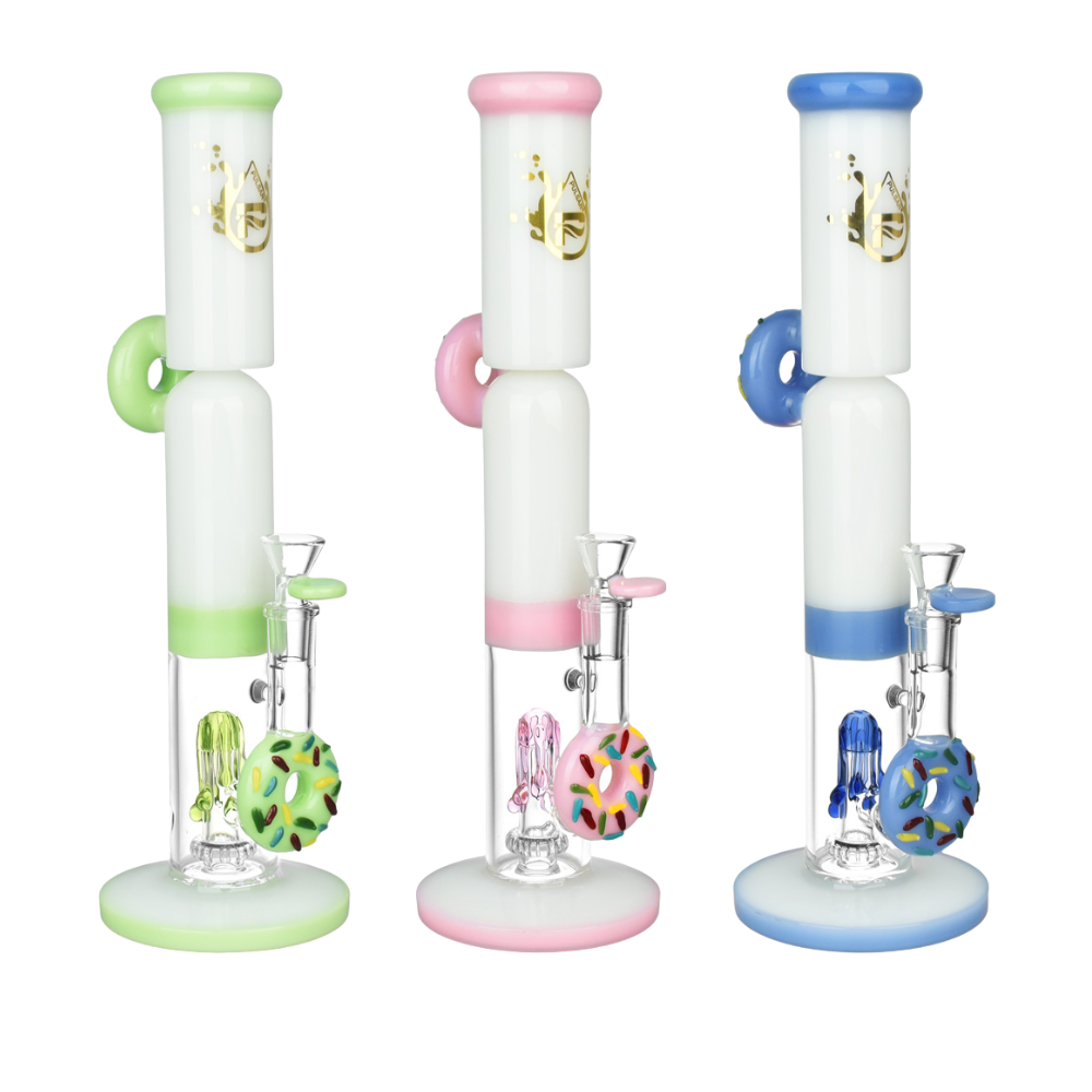 13.5" Pulsar Go Nuts For Donuts Glass Water Pipe