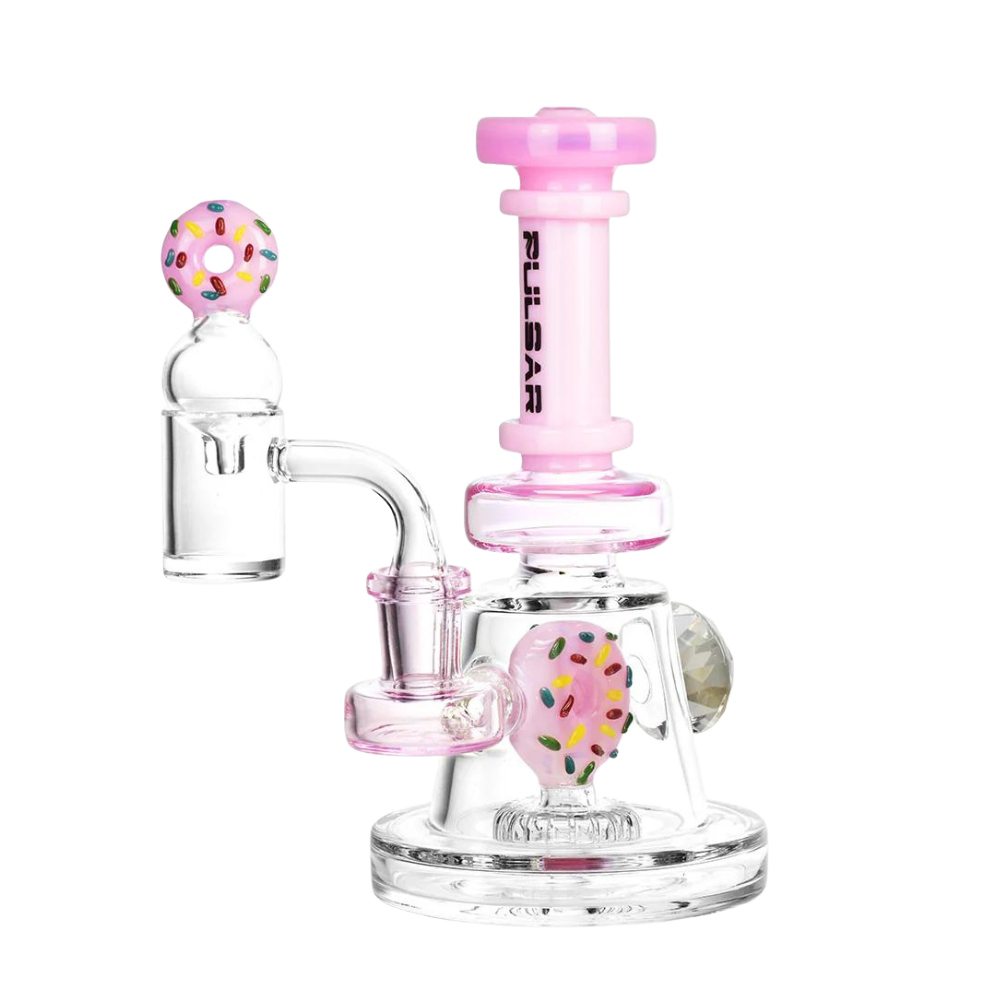 6.5" Pulsar Donut Diamond Dab Rig Set - Assorted Colours