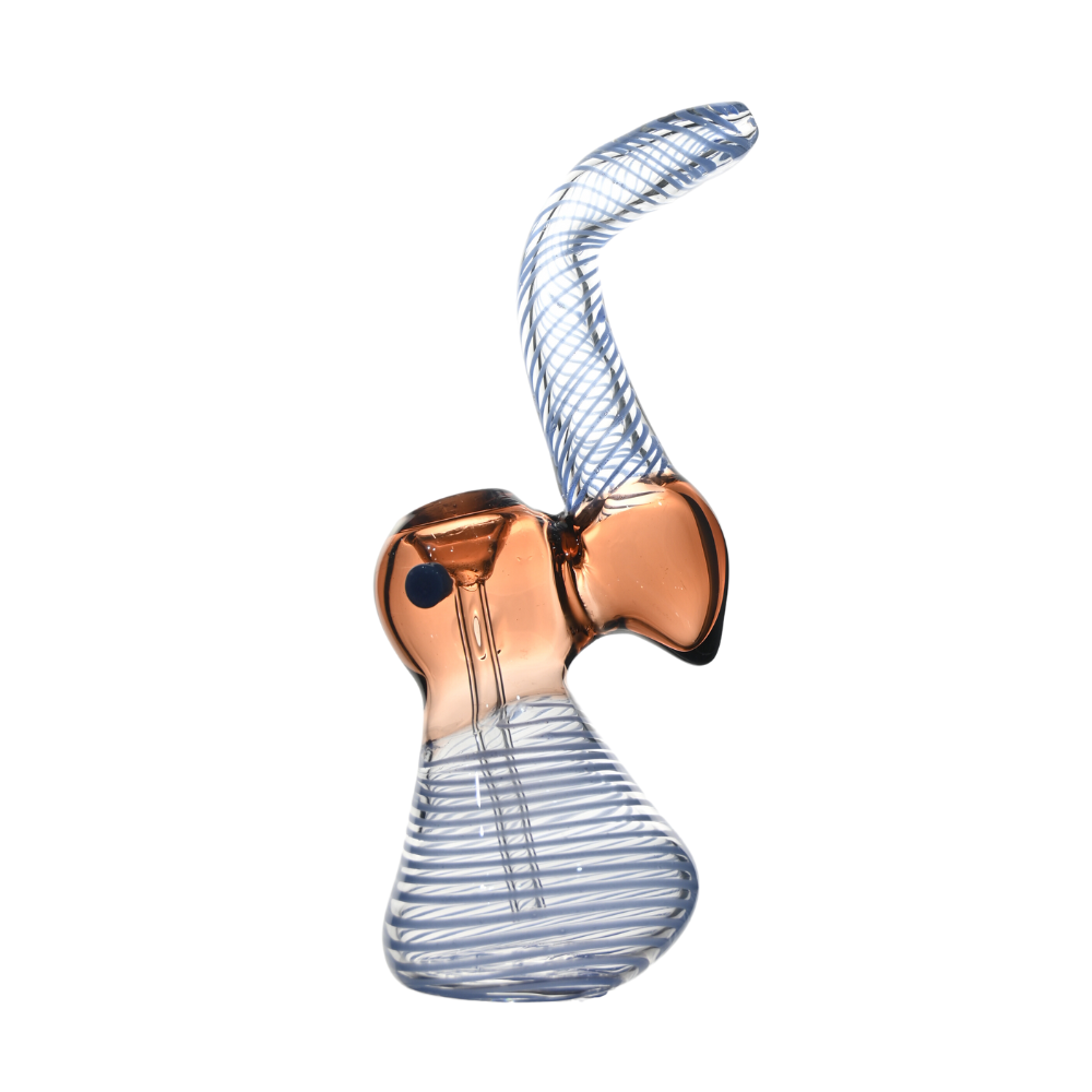 7" Spiral Swirl Glass Bubbler