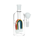 5" Pulsar Rainbow Connection Glass Ash Catcher 90 Degree