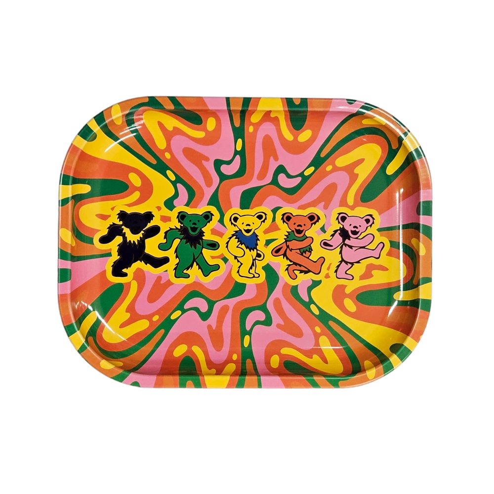 Blazy Susan Grateful Dead Dancing Bears Metal Rolling Tray - Small