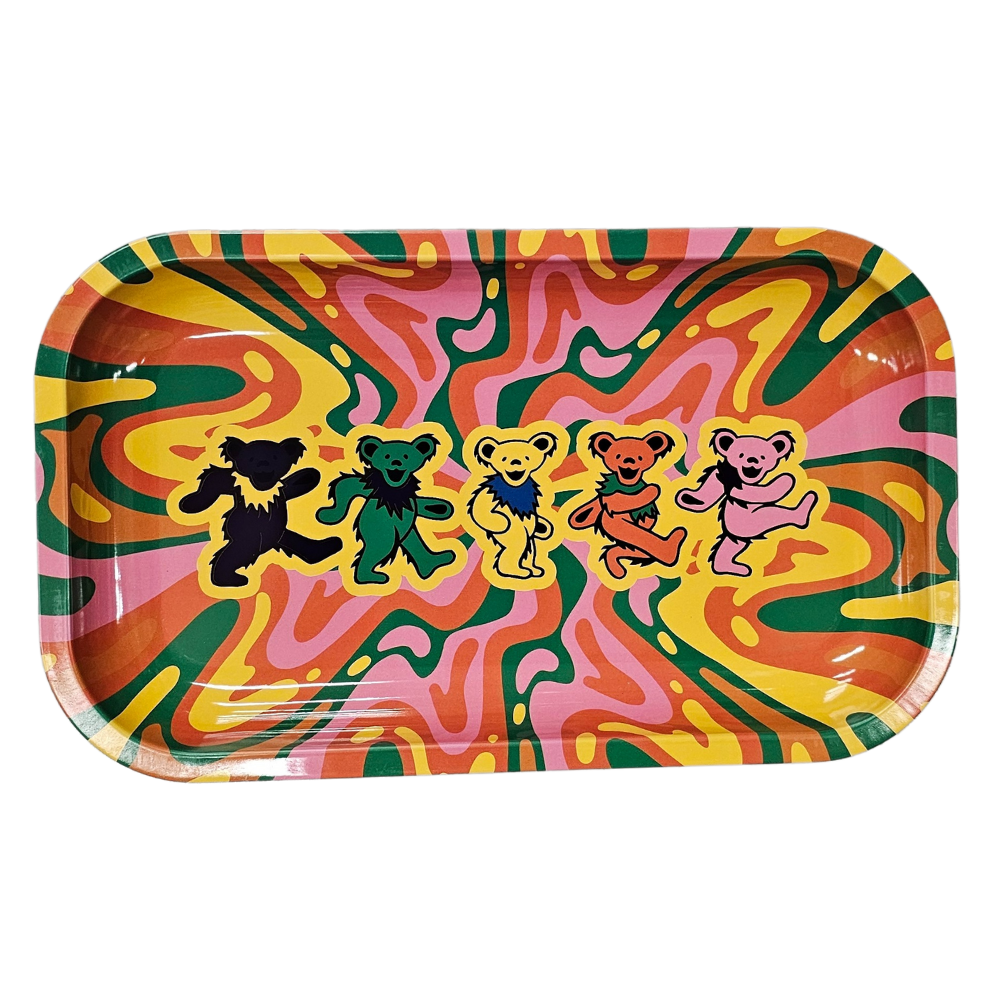 Blazy Susan Grateful Dead Dancing Bears Metal Rolling Tray - Medium