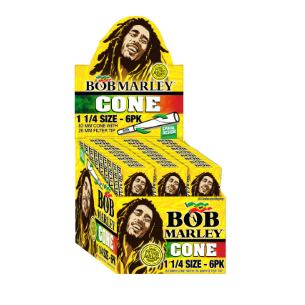 Bob Marley Pure Hemp 11/4 Pre Rolled Cones - 33ct