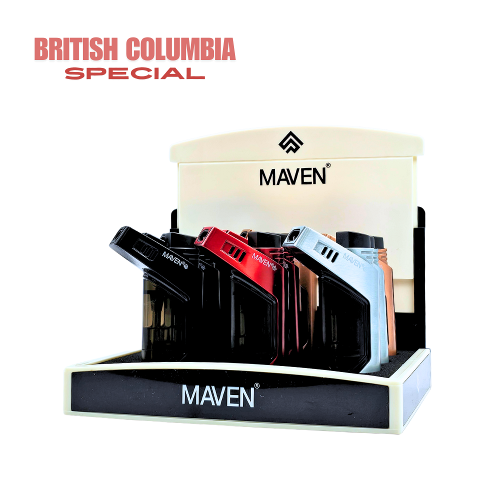 Maven Duo Dual Jet Flame Torch Lighters -9ct [BC Special]