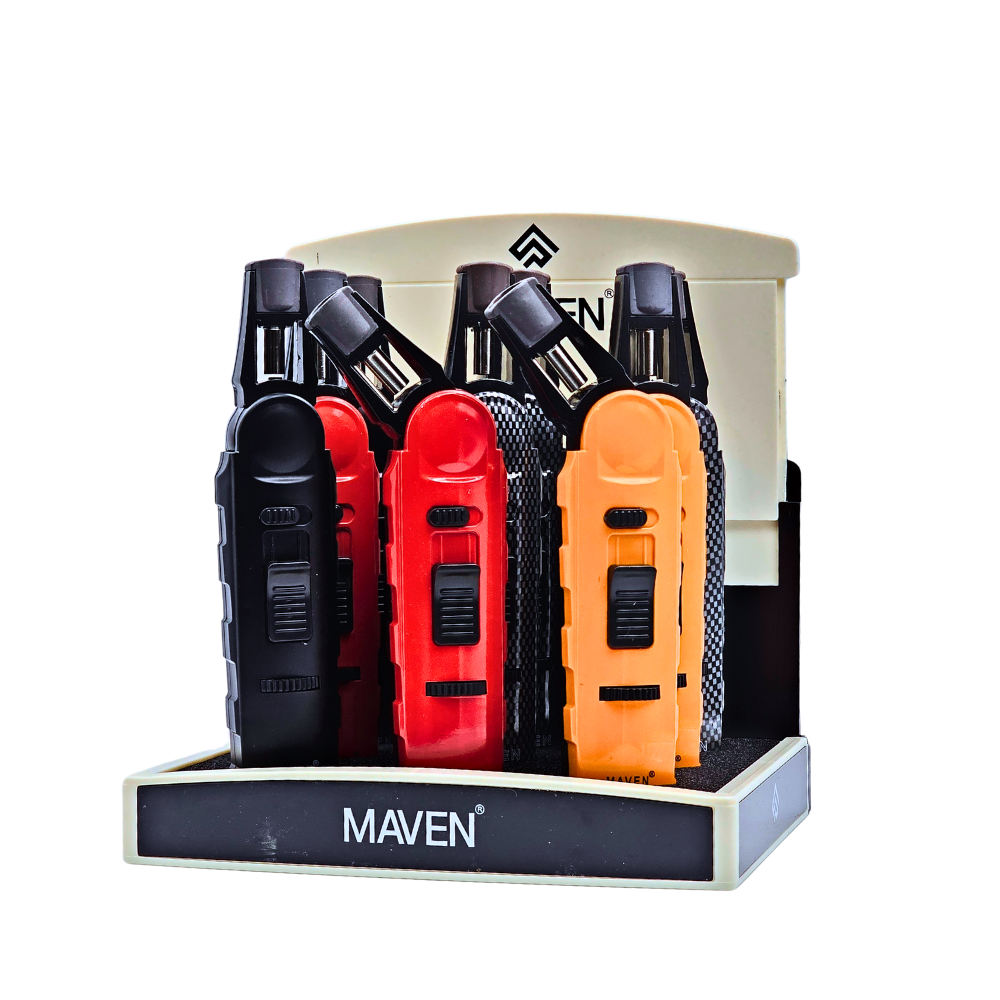 Maven Model 7 Windproof Table Torch Lighters -9ct