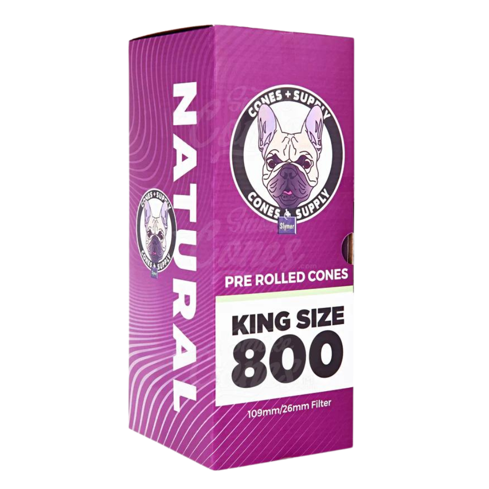 Cones + Supply 109mm King Size Natural Brown Cones - 800ct