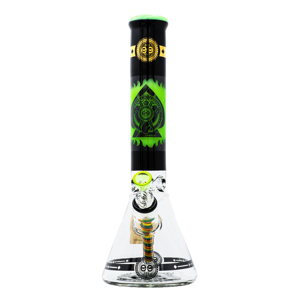 14" Cheech Protect The Crest Green Beaker