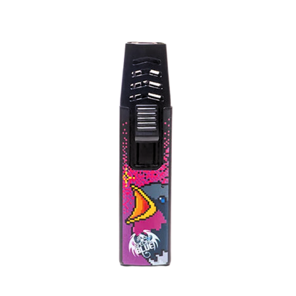 Special Blue Spark Pixels Torch Lighters - 12ct