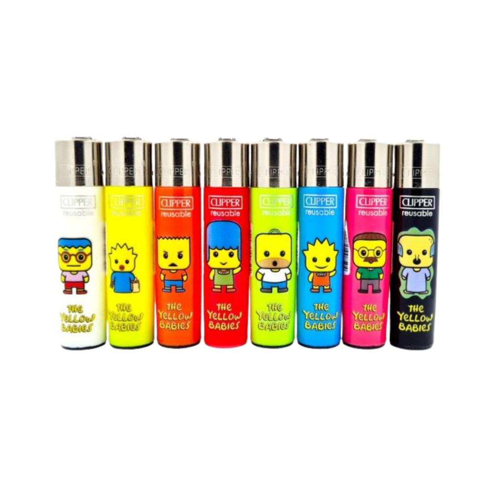 Clipper Classic Yellow Babies Lighters - 48ct