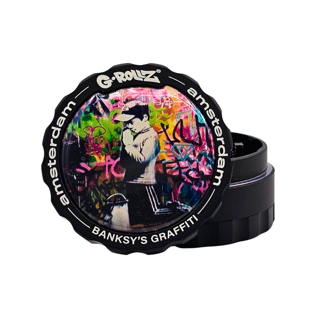 G-Rollz Banksy Graffiti 'Church Of Graffiti' 53mm 3pc Metal Grinder - 6ct