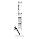 22" Hoss Glass Straight with Double 8 Arm Reversal Percolator