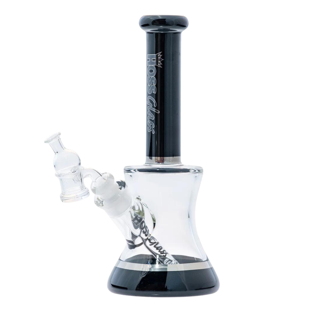 7.5" Hoss Glass Mini Hourglass Rig