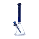 14" Hoss Glass Pyramid Beaker w/ Colored Top Tube