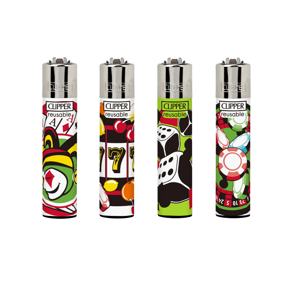 Clipper Casino Design Lighters - 48ct (+5 Free)