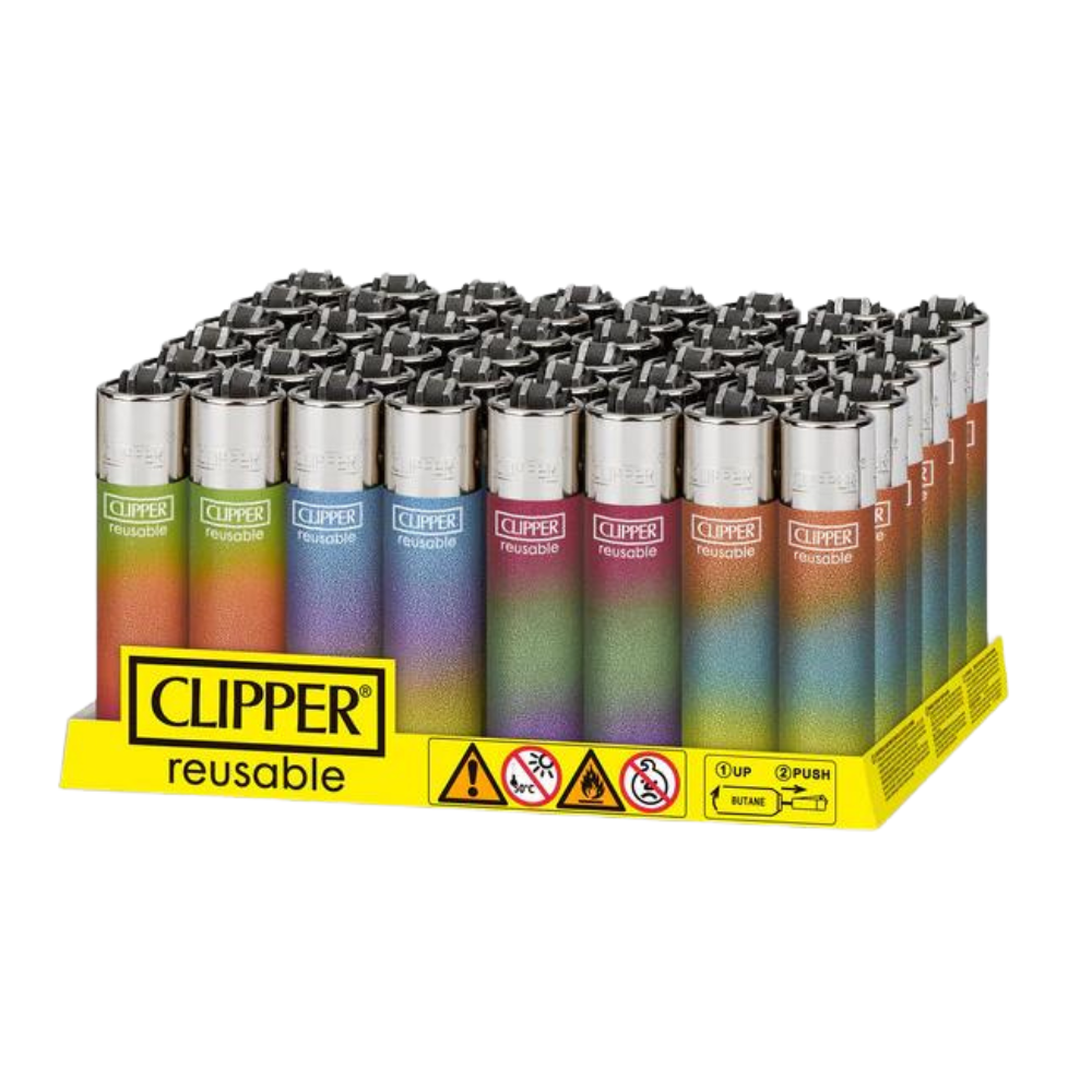 Clipper Painted Triple Gradient Lighters - 48ct