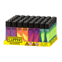 Clipper Painted Nebula Mix BW Lighters - 48ct