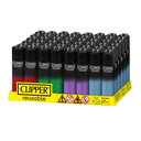 Clipper Black Crystal Gradient Lighters - 48ct