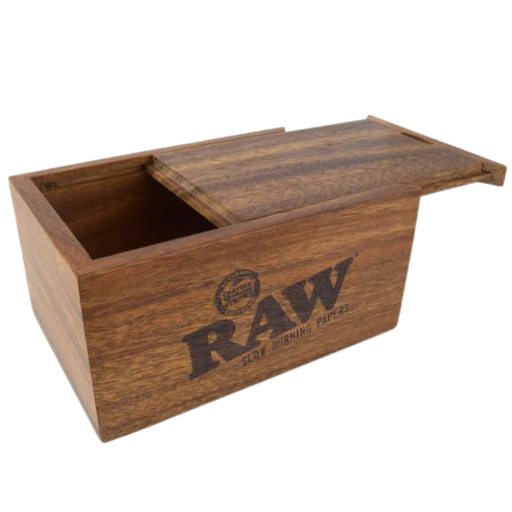 Raw Wooden Slide Box - Large