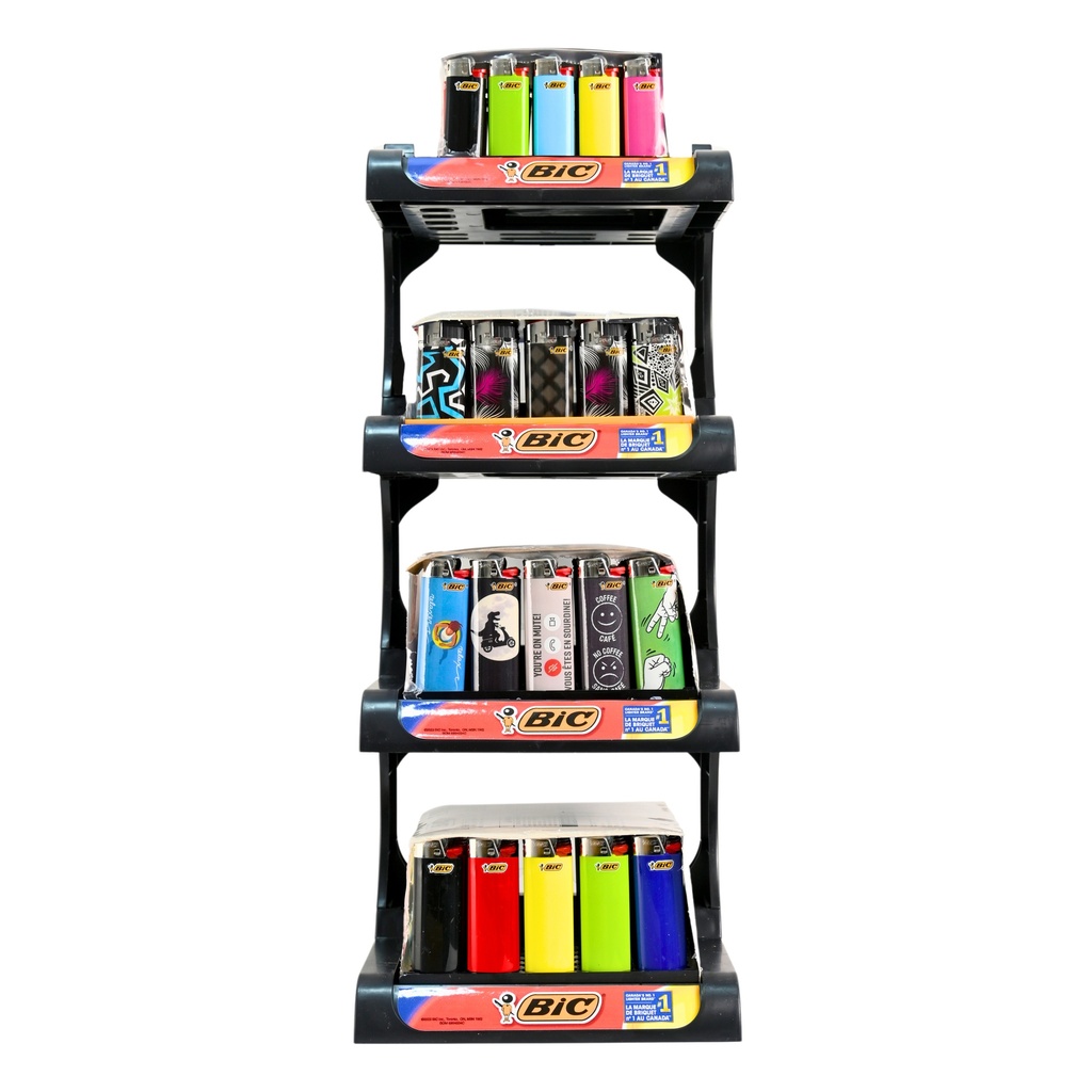 BIC Lighters 4 Tier Display - 200ct