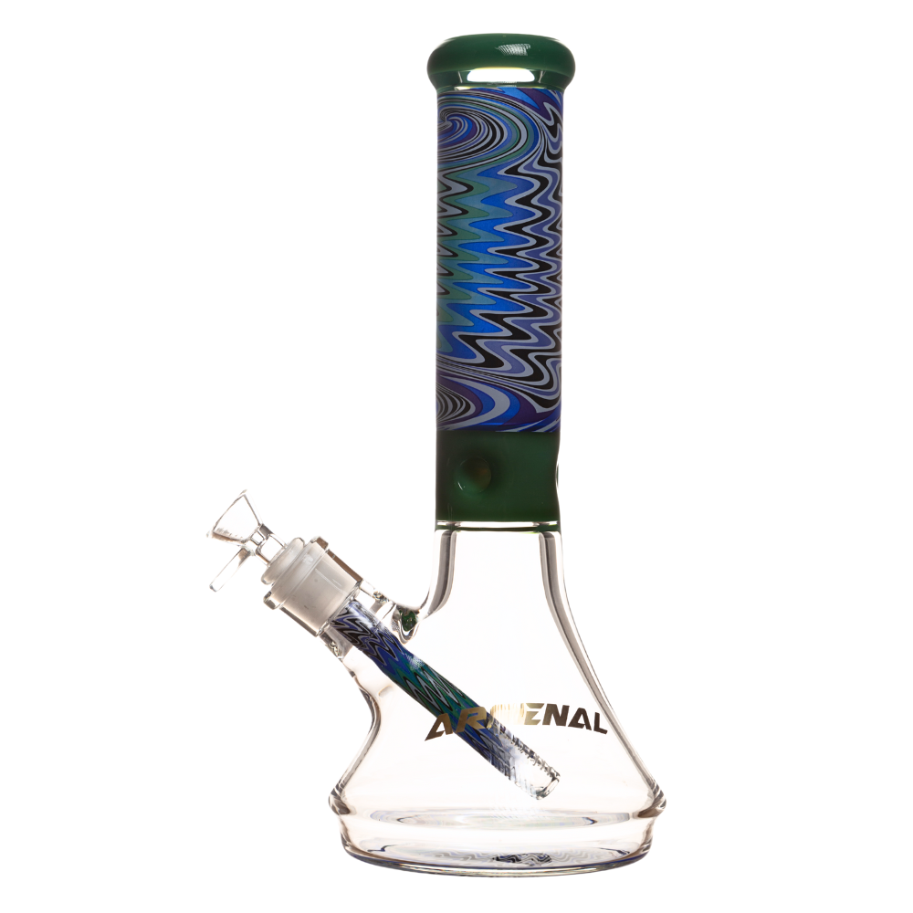 14" 7mm Arsenal Whirlpool Wave Glass Bong