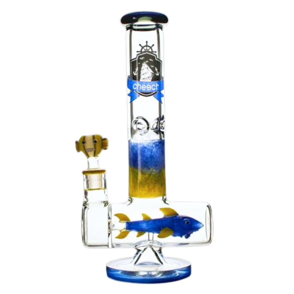 14” Cheech Blue Fish Inline Tube