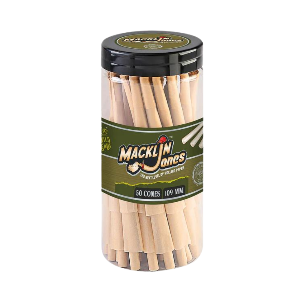 Macklin Jones Natural Unbleached Pre-Rolled Cones - 50ct