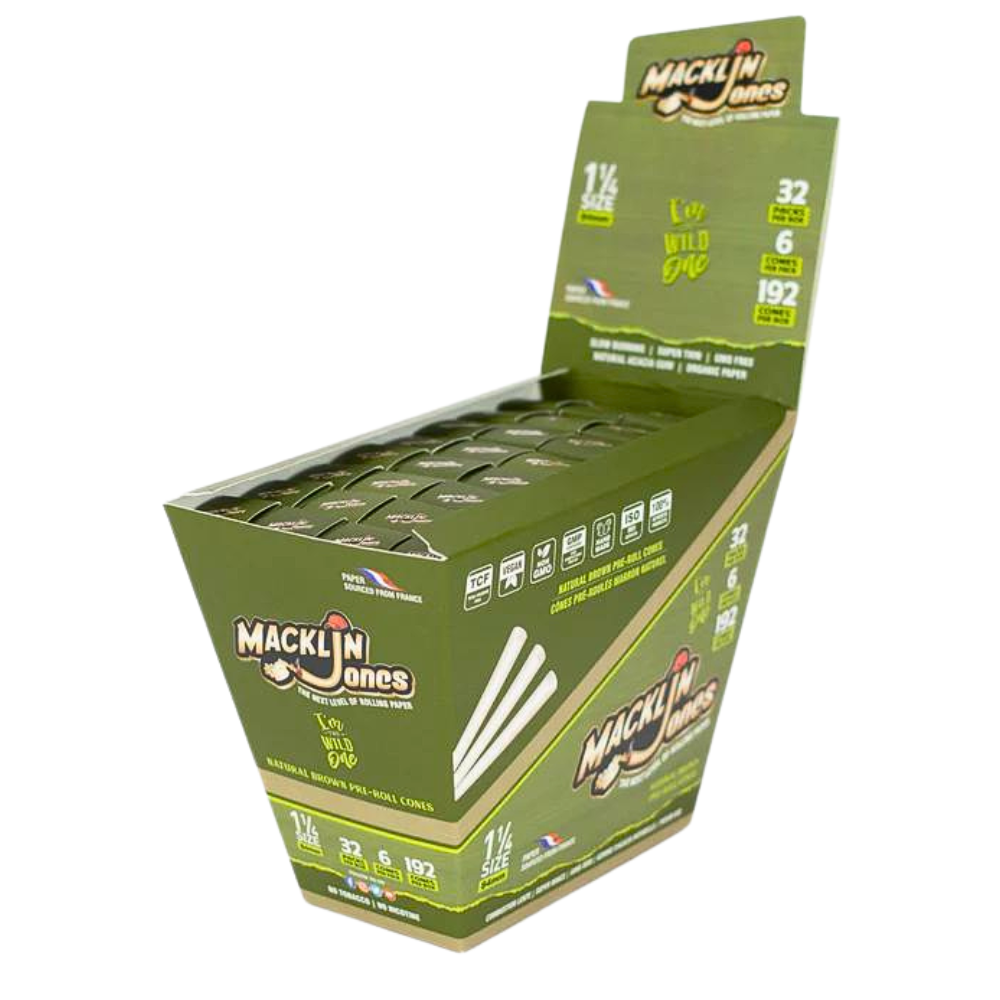 Macklin Jones Natural Brown 1 1/4 Cones 6pk- 32ct